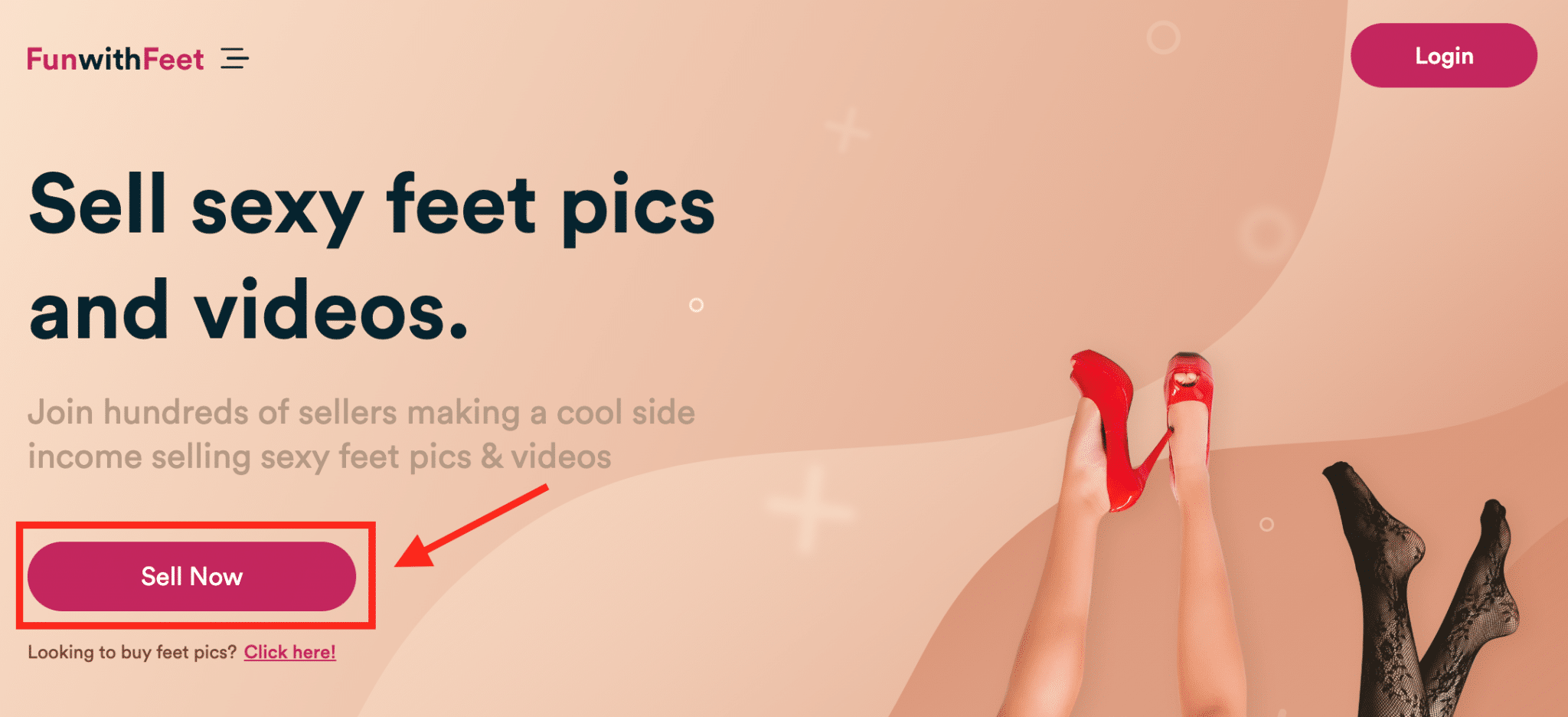 Melden Sie sich bei FunWithFeet an und Sie können Fotos von Füßen verkaufen und von zu Hause aus online Geld verdienen