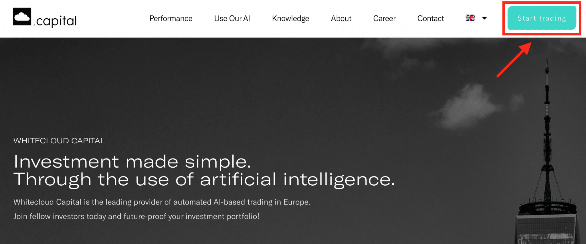 Registrati a Whitecloud Capital e potrai investire usando l'intelligenza artificiale