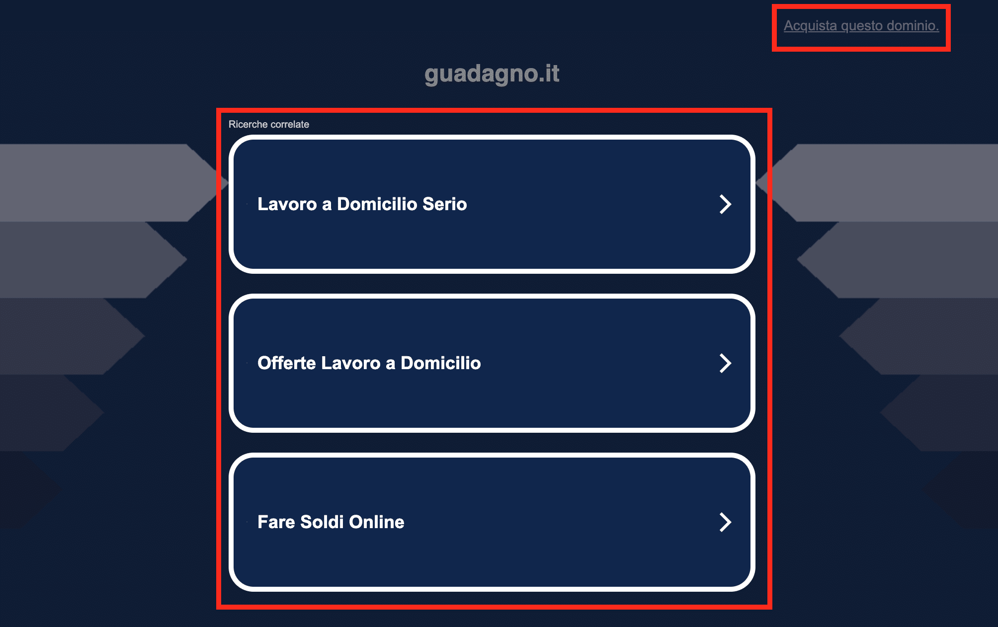 Un dominio parcheggiato fa guadagnare con la pubblicità e con la possibilità di venderlo