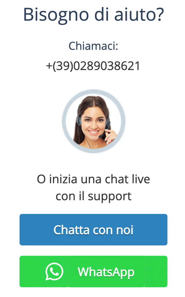 Assistenza clienti AvaTrade via chat, telefono o whatsapp